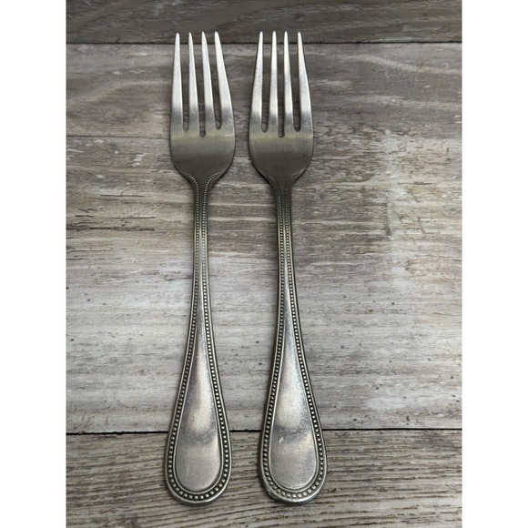 Towle Other - Towle Stainless BEADED ANTIQUE Set of 2 Salad Forks Germany 18/8 Stainless